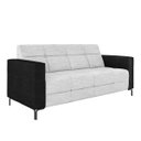 Ver imagem 1 de Sofá Living Decorativo Houston 2 Lugares 200cm Pés em Metal Linho/ Pu Cinza/ Preto G33 - Gran Belo
