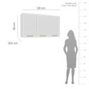Ver imagem 4 de Armário de Cozinha Aéreo Amara 120x66cm com 3 Portas Branco 250023