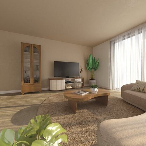 Conjunto Sala de Estar Cristaleira Mirage e Mesa de Centro e Rack Magnum Tamburato 50mm