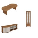 Ver imagem 2 de Conjunto Sala de Estar Cristaleira Mirage e Mesa de Centro e Rack Magnum Tamburato 50mm
