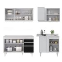Ver imagem 6 de Armário de Cozinha Modulado de Canto Esquerdo 4 Peças Cp46 Balcão sem Tampo Branco/preto - Lumil Lum