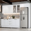 Ver imagem 2 de Cozinha Completa Americana 5 Peças com Lateral Branco - Móveis Henn