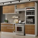 Ver imagem 1 de Armário de Cozinha Completa 290cm Branco/Rustic Cristal Madesa 09