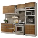 Ver imagem 3 de Armário de Cozinha Completa 290cm Branco/Rustic Cristal Madesa 09