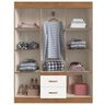 Guarda Roupa Solteiro 6 Portas 2 Gavetas Sidney Doripel Off White Nogueira - 5