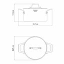 Ver imagem 3 de Caçarola Funda Corpo Triplo Tramontina Grano 62144240 Inox Cromado 62144240