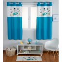 Ver imagem 1 de Cortina Infantil Estampada Astronauta 2,00x1,70m Turquesa FASTLAR CORTINA DE COZINHA