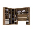 Ver imagem 5 de Guarda Roupa Casal Modulado Canto 9 Portas 6 Gavetas Veneza Avelã Pf-arenas Pf