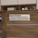 Ver imagem 7 de Guarda Roupa Casal Modulado Canto 9 Portas 6 Gavetas Veneza Avelã Pf-arenas Pf