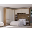 Ver imagem 1 de Guarda Roupa Casal Modulado Canto 9 Portas 6 Gavetas Veneza Avelã Pf-arenas Pf