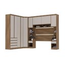 Ver imagem 4 de Guarda Roupa Casal Modulado Canto 9 Portas 6 Gavetas Veneza Avelã Pf-arenas Pf