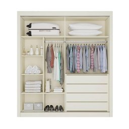 Guarda Roupa Lugano 1 Porta Espelhada Mdf - Mademarcs - 3