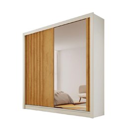 Guarda Roupa Lugano 1 Porta Espelhada Mdf - Mademarcs - 2