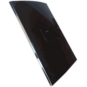 Conjunto 4x2 Linha Ebony Sleek Alto Brilho Margirius 4x2" 1 Interruptor Bipolar Paralelo