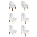 Ver imagem 1 de Kit 4 Cadeiras Paris + 2 Paris Retro Suede Branco Dominic Decor