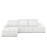 Sofá Ilha com Encosto e Almofadas Delta 395cm Modulado Chaise e Puffs Bouclê Off White G52 - Gran Be - 5