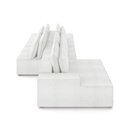 Ver imagem 6 de Sofá Ilha com Encosto e Almofadas Delta 395cm Modulado Chaise e Puffs Bouclê Off White G52 - Gran Be