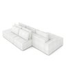 Sofá Ilha com Encosto e Almofadas Delta 395cm Modulado Chaise e Puffs Bouclê Off White G52 - Gran Be - 7