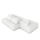 Ver imagem 7 de Sofá Ilha com Encosto e Almofadas Delta 395cm Modulado Chaise e Puffs Bouclê Off White G52 - Gran Be