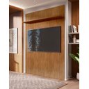 Ver imagem 3 de Rack Jersey com Painel Siena 1.60m Marrom Off White - Casa D