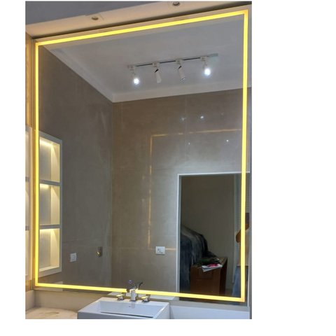 Espelho com Luz de Led 80x70  Touch Screen Branco Neutro