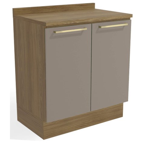 Armário de Cozinha Balcão 2 Portas 80cm com Tampo M623 Botanic Kappesberg