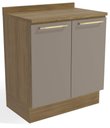 Ver imagem 1 de Armário de Cozinha Balcão 2 Portas 80cm com Tampo M623 Botanic Kappesberg