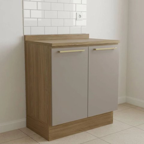 Balcão de Cozinha Balcão 2 Portas 80cm com Tampo Botanic Kappesberg