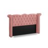 Cabeceira Solteiro Estofada Madeira Luxo Cama Box Lunna:rosa - 2