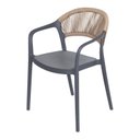 Ver imagem 4 de Cadeira para Jardim com Encosto Fixo Juna Cinza/Bege