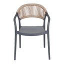 Ver imagem 1 de Cadeira para Jardim com Encosto Fixo Juna Cinza/Bege