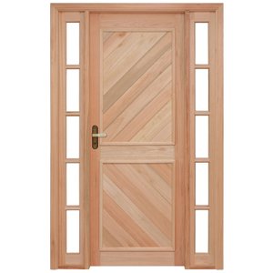 Porta de Madeira Lambril 213x144cm com Batente 9,4cm EWK P12 M34 Rondosul 