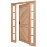 Porta de Madeira Lambril 213x144cm com Batente 9,4cm Ewk P12 M34 Rondosul - 2