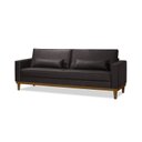 Ver imagem 2 de Sofá Living Valência 2,20mt C/base Madeira de Reflorestamento - Espuma D-28 - Corino Marrom