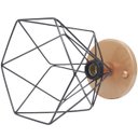 Ver imagem 3 de 3 Lustre Teto Plafon + 3 Lâmpada Led Industrial Aramado Cálice Preto Retrô Vintage Cobre Rose