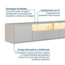 Ver imagem 7 de Rack com Painel para TV até 75 Polegadas 200x136cm Horizonte CabeCasa MadeiraOriginals Offwhite