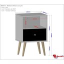 Ver imagem 2 de Gabinete Armário Banheiro Para Pia De Coluna Pequin Branco