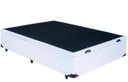 Ver imagem 2 de Cama Báu Box Base Casal Sintético Branco com Pistão a Gás.