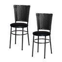 Ver imagem 1 de 2 Cadeiras para Mesa Preta Hawai Preto Cor:preto
