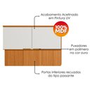 Ver imagem 4 de Armario Aereo 5 Portas 120 cm MDF Bari Freijo Off Acetinado Poliman