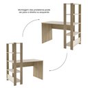 Ver imagem 4 de Escrivaninha Mesa Escritório com Estante 4 Prateleiras 120cm Match