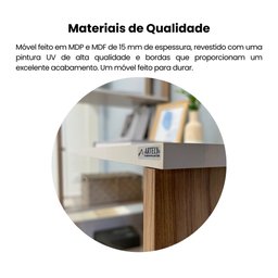 Escrivaninha com Estante 4 Prateleiras 120cm Match - 6