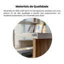 Ver imagem 6 de Escrivaninha Mesa Escritório com Estante Match 4 Prateleiras 120cm Off White e Carvalho Marrom
