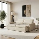 Ver imagem 7 de Sofá Cama Orgânico Multifuncional Charlie 2,10m com Almofadas Soltas Conforto Anatômico Bege