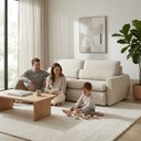 Ver imagem 6 de Sofá Cama Orgânico Multifuncional Charlie 2,10m com Almofadas Soltas Conforto Anatômico Bege