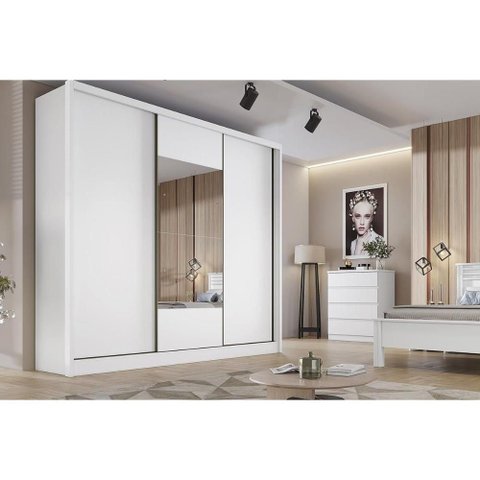 Guarda Roupa 3 Portas 1ESP 4g Arezzo N. Horizonte Neve