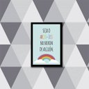 Ver imagem 1 de Quadro Seja o Arco-Íris Da Nuvem de Alguém 24x18cm - com vidro:Madeira preta