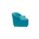 Ver imagem 5 de Namoradeira Sofá Feijão Cancún 130cm Orgânica Veludo Azul Turquesa