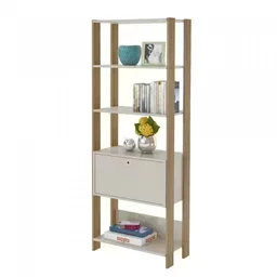 Estante 4 Prateleiras 1 Porta Basculante Mdp Match  - 5