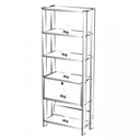 Ver mais imagens de Estante 4 Prateleiras 1 Porta Basculante Mdp Match